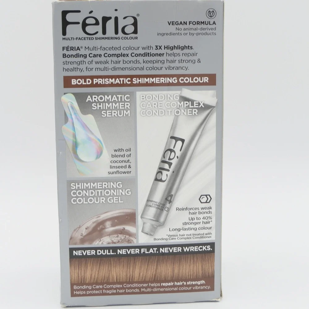 L'Oreal Feria Multi-Faceted Shimmering Colour B61 Downtown Brown Permanent Color